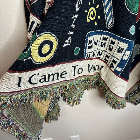 Bingo Poncho – Woven Tapestry Cape – Fringe Edges – Novelty Gift for Bingo Lover - Picture 2 of 5